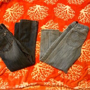 Blue Straight Leg Jeans Classic Style